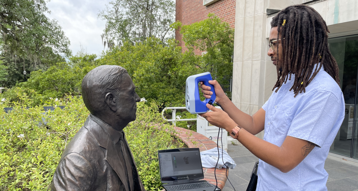 3D scan of Robert Manning Strozier statue