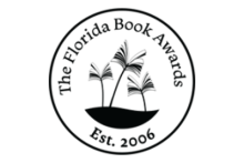Florida Book Awards logo, palm trees with books as leaves
