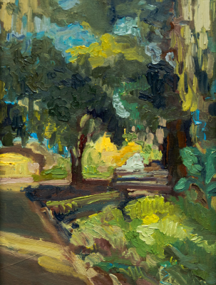 A vibrant painting captures the essence of Tallahassee’s rich history. It features a blend of architectural landmarks, lush greenery, and diverse community members. The colors evoke warmth and resilience, symbolizing the city’s growth over two centuries.