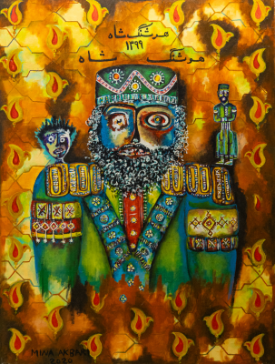 Painting creating my artist Mina Akbari