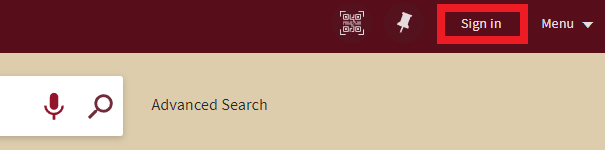 sign in to onesearch