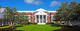 Front view of FSU College of Law building